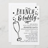 Rustieke brunch en bubbelige bruids douche uitnodi kaart (Voorkant / Achterkant)