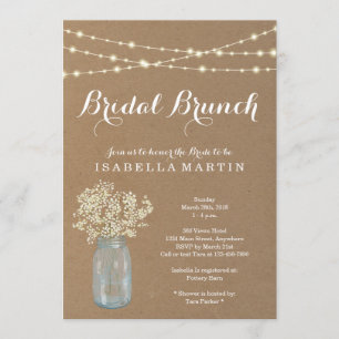 Rustieke brunch uitnodiging