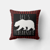 Rustieke Buffalo Check Plaid Laten we Hibearnate B Kussen (Achterkant)