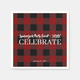 Rustieke Buffalo geruite aangepaste viering Servet