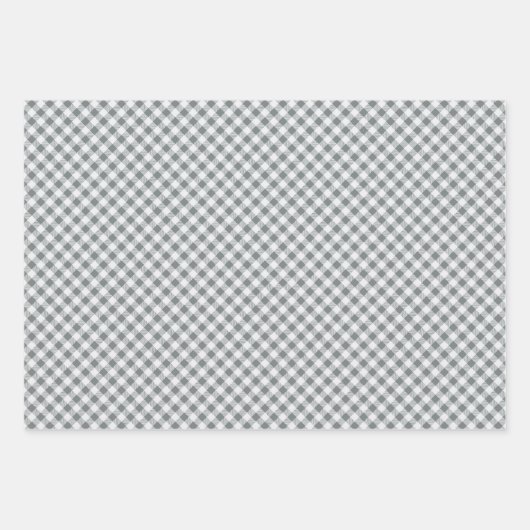 Rustieke Buffalo Plaid 3 Verschillende Patroon Inpakpapier Vel (Voorkant 3)