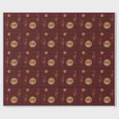 Rustieke Buffalo Plaid BABY SHOWER Beginletters Cadeaupapier (Vlak)