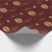 Rustieke Buffalo Plaid BABY SHOWER Beginletters Cadeaupapier (Hoek)