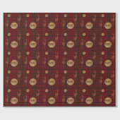 Rustieke Buffalo Plaid BABY SHOWER Initiëlen Cadeaupapier (Vlak)