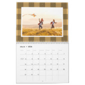 Rustieke Buffalo Plaid Boerderij Familiefoto 2024 Kalender (Mar 2026)