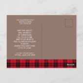 Rustieke Buffalo Plaid Bruine Jute Vakantie Foto Briefkaart (Achterkant)