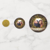 Rustieke Buffalo Plaid FOTO Goud Rood Initiaal Confetti (Achterkanten)