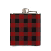 Rustieke Buffalo Plaid Houthakkers Monogram Initia Heupfles (Achterkant)