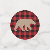 Rustieke Buffalo Plaid Houthakkers Thema Baby Show Confetti (Kleine voorkant)
