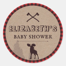 Rustieke Buffalo Plaid Houthakkers Thema Baby Show