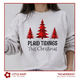 Rustieke Buffalo Plaid kerstbomen Westerne stijl Trui