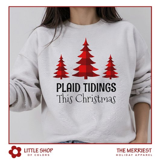 Rustieke Buffalo Plaid kerstbomen Westerne stijl Trui