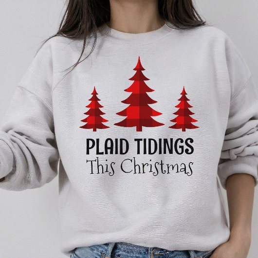 Rustieke Buffalo Plaid kerstbomen Westerne stijl Trui