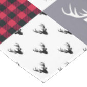 Rustieke Buffalo Plaid Patchwork Rood Wit Kerstmis Tafelkleed (Gekanteld)