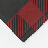 Rustieke Buffalo Plaid Pine Tree | familienaam Fleece Deken (Hoek)