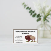 Rustieke Buffalo Ranch stijl Visitekaartje (Staand voorkant)