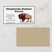 Rustieke Buffalo Ranch stijl Visitekaartje (Voorkant / Achterkant)