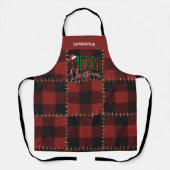 Rustieke Buffalo Rood Buffalo Plaid Aanpasbare Naa Schort (Voorkant)