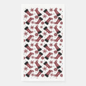 Rustieke Buffalo ruit sok Sneeuwvlokken Kerstmis Servet (Voorkant)