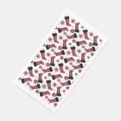 Rustieke Buffalo ruit sok Sneeuwvlokken Kerstmis Servet (Hoek)