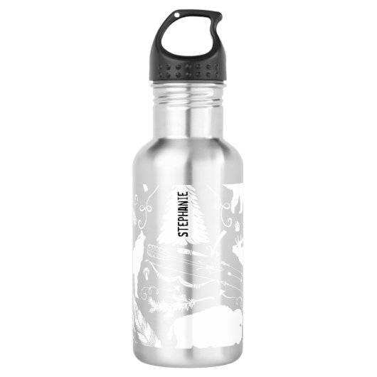 Rustieke Buffel Herten Wolf Beer elke kleur Waterfles (Voorkant)