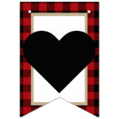 Rustieke Buffel Plaid Country Barn Mr Mrs Wedding Vlaggetjes (Eerste vlag)