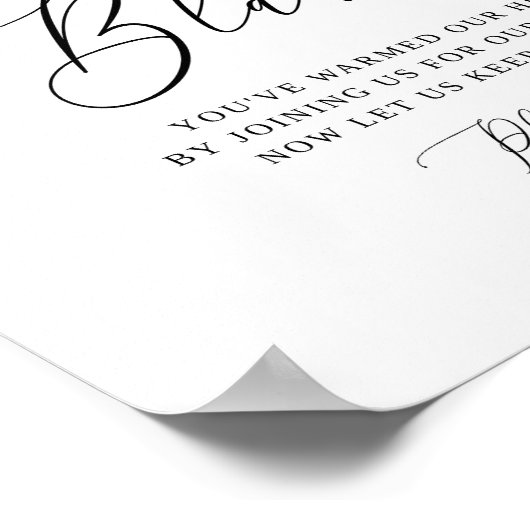 Rustieke buiten deken voor bruiloft poster (Hoek)