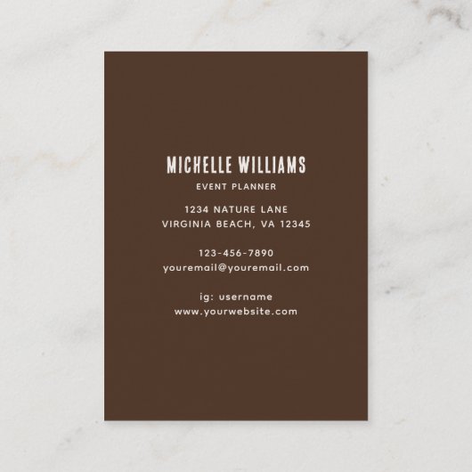 Rustieke Bull Koe Skull en Flowers Boho Western Visitekaartje (Achterkant)