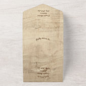 Rustieke Bumble Bee op Hout Land All In One Uitnodiging (Buitenkant)