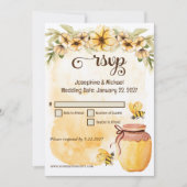 Rustieke Bumble Bee Rustieke Bruiloft RSVP Kaart (Voorkant)