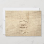 Rustieke Bumble Bee Wood Country Wedding RSVP-kaar Bedankkaart (Achterkant)