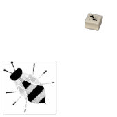 Rustieke Bumble Honey Bee Rubber Craft Stamp Rubberstempel (Gestempeld)