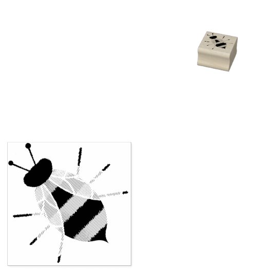 Rustieke Bumble Honey Bee Rubber Craft Stamp Rubberstempel (Gestempeld)