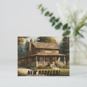 Rustieke Bungalow in de Bossen Nieuw adres Briefkaart (Staand voorkant)