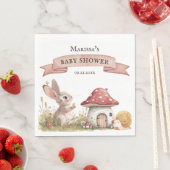 Rustieke Bunny Baby shower Papier servet (Insitu)
