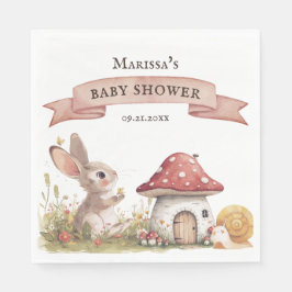 Rustieke Bunny Baby shower Papier servet