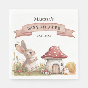 Rustieke Bunny Baby shower Papier servet