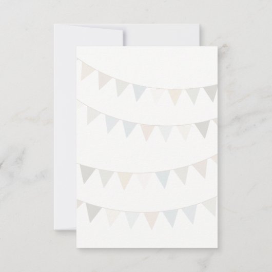 Rustieke bunting met ampersand bruiloft bedankt (Achterkant)