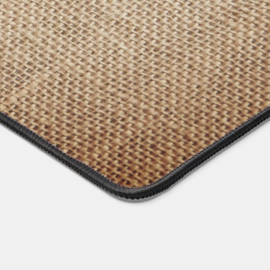 Rustieke Burlap Afbeelding Bureaumat (Hoek)