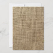 Rustieke Burlap Baby shower Bedankt Card (Achterkant)