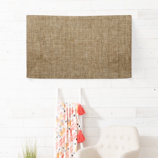 Rustieke Burlap Banner – Natuur-geïnspireerde Cust (Insitu)