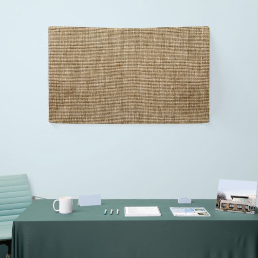Rustieke Burlap Banner – Natuur-geïnspireerde Cust (Beurs)