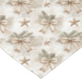 Rustieke Burlap Bow en Sterren met Pine Naalden Tafelkleed (Gekanteld)