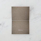 Rustieke Burlap bruiloft Bedankkaart (Binnen)