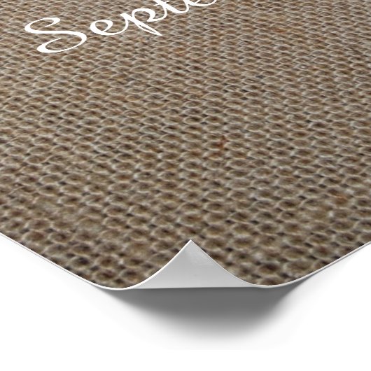 Rustieke Burlap bruiloft welkom Poster (Hoek)