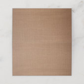 Rustieke Burlap Country Wedding Gevouwen Plaats Ka Plaatskaartje (Buitenkant ongevouwen)