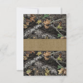 Rustieke Burlap + Deer Hunting Camo RSVP-kaarten RSVP Kaartje (Achterkant)