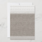 Rustieke Burlap & Elegant Kant Bruiloft Uitnodigin Kaart (Achterkant)