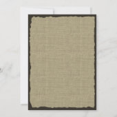 Rustieke Burlap en Bow Kaart (Achterkant)