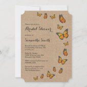 Rustieke Burlap en Butterfly Kaart (Voorkant)